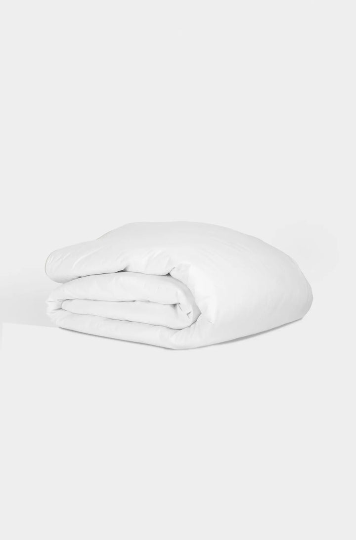 Classic Organic Percale Piped Duvet Cover white/grey