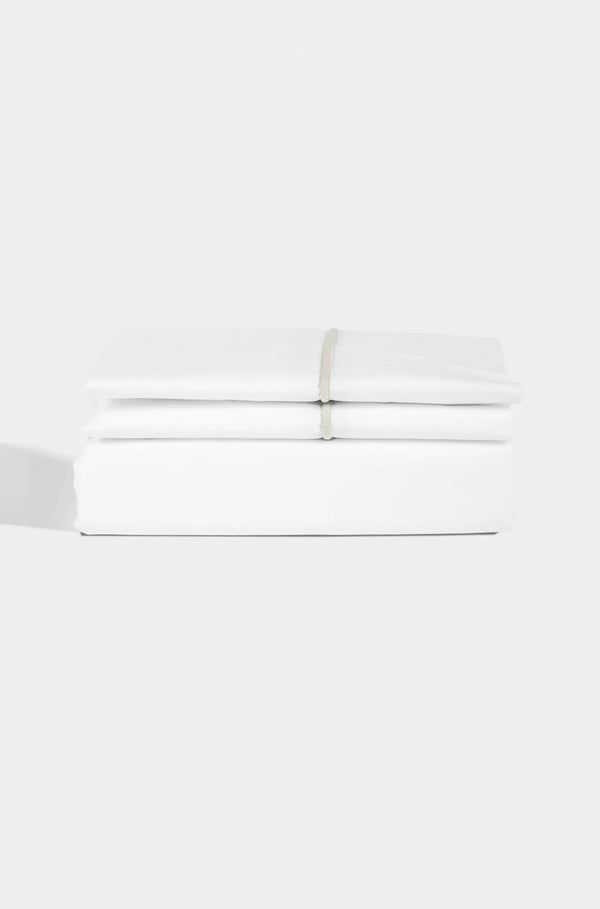 Classic Organic Percale Piped Flat Sheet