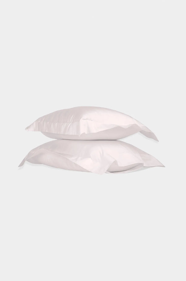 Luxury Organic Sateen Oxford Pillowcase Set Soft Blush