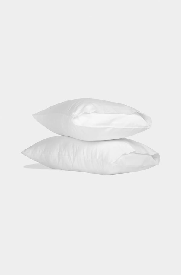 Luxury Organic Sateen Pillowcase Set White